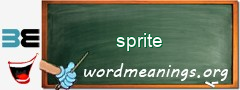 WordMeaning blackboard for sprite